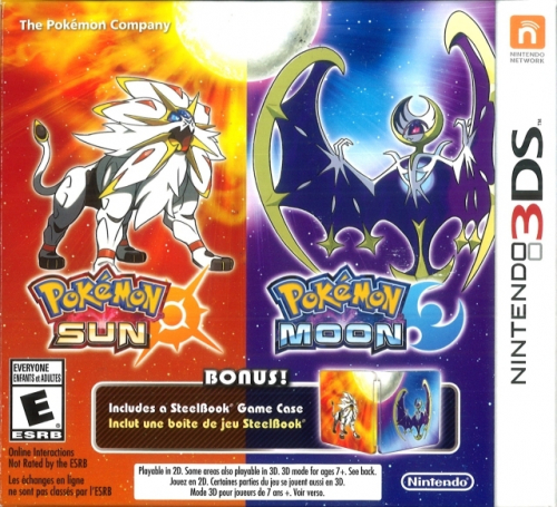 Pokémon Sun and Moon Dual Pack (Steelbook) Boxart