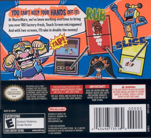 Wario Ware Touched! Back Boxart