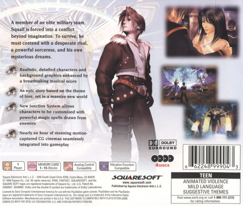 Final Fantasy VIII Back Boxart