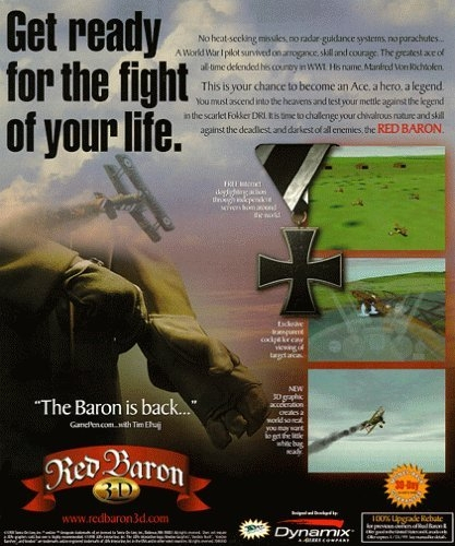 Red Baron 3-D Back Boxart