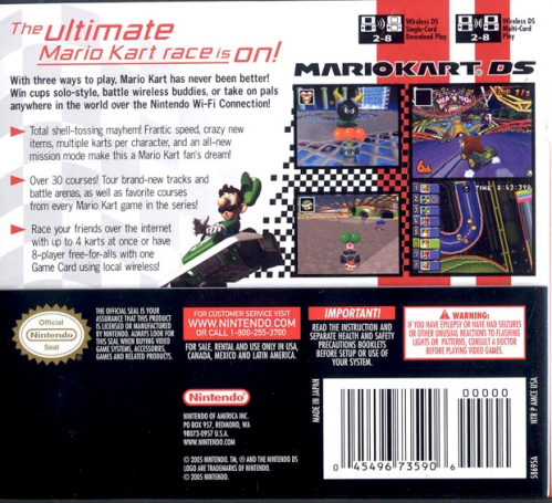 Mario Kart DS Back Boxart