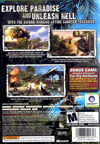 Far Cry Instincts: Predator Back Boxart