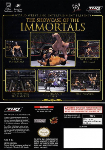 WWE WrestleMania X8 Back Boxart