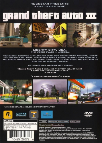 Grand Theft Auto III Back Boxart