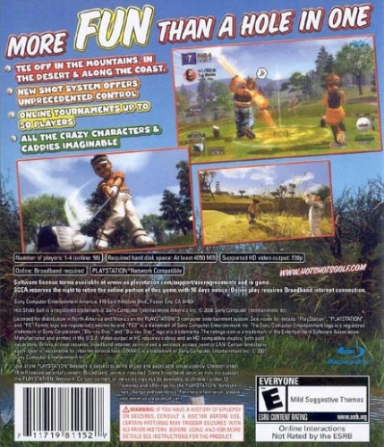 Hot Shots Golf: Out of Bounds Back Boxart