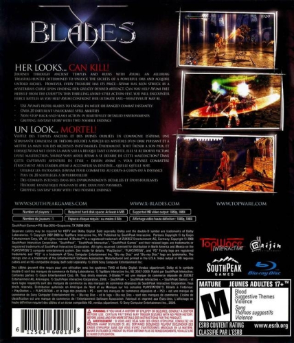 X-Blades  Back Boxart