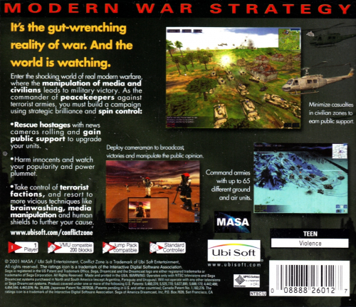 Conflict Zone: Modern War Strategy Back Boxart