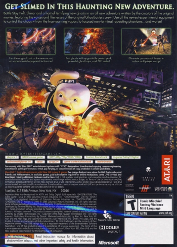 Ghostbusters: The Video Game Back Boxart