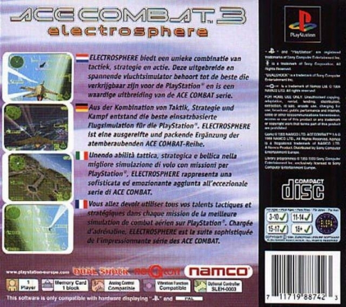 Ace Combat 3: Electrosphere Back Boxart