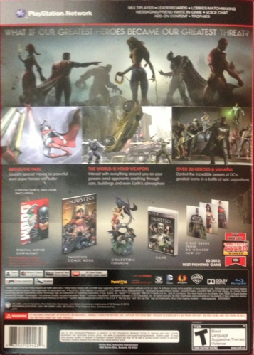 Injustice: Gods Among Us (Collector's Edition) Back Boxart