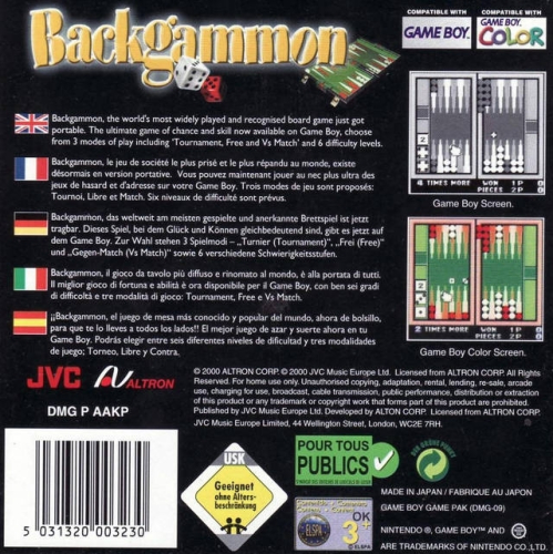 Backgammon Back Boxart