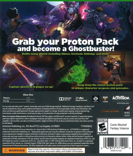 Ghostbusters Back Boxart