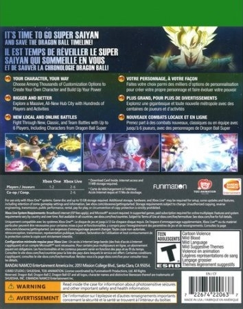 Dragon Ball: Xenoverse 2 (Day One Edition) Back Boxart