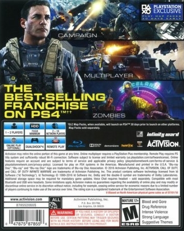 Call of Duty: Infinite Warfare Back Boxart