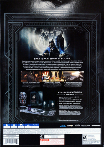 Dishonored 2 (Premium Collector's Edition) Back Boxart