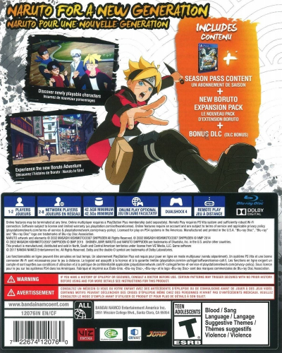 Naruto Shippuden: Ultimate Ninja Storm 4 - Road to Boruto Back Boxart