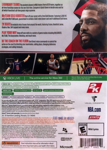 NBA 2K18 Back Boxart