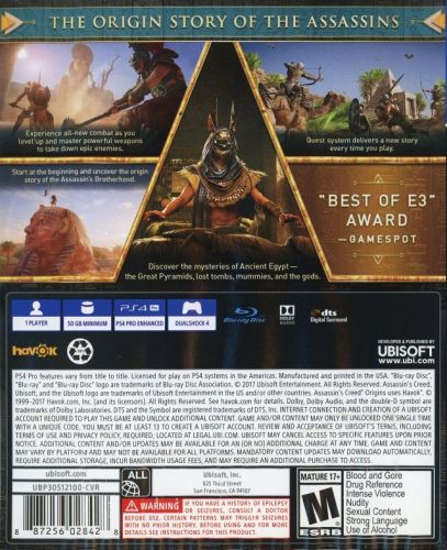 Assassin's Creed Origins Back Boxart