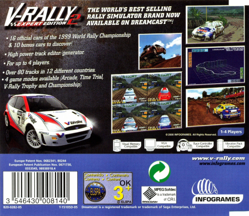 V-Rally 2: Expert Edition Back Boxart