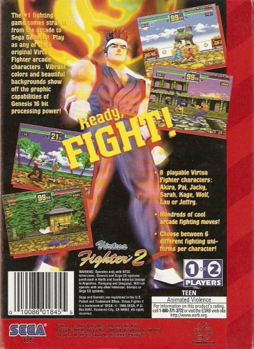 Virtua Fighter 2 Back Boxart