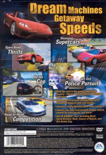 Need for Speed: Hot Pursuit 2 Back Boxart